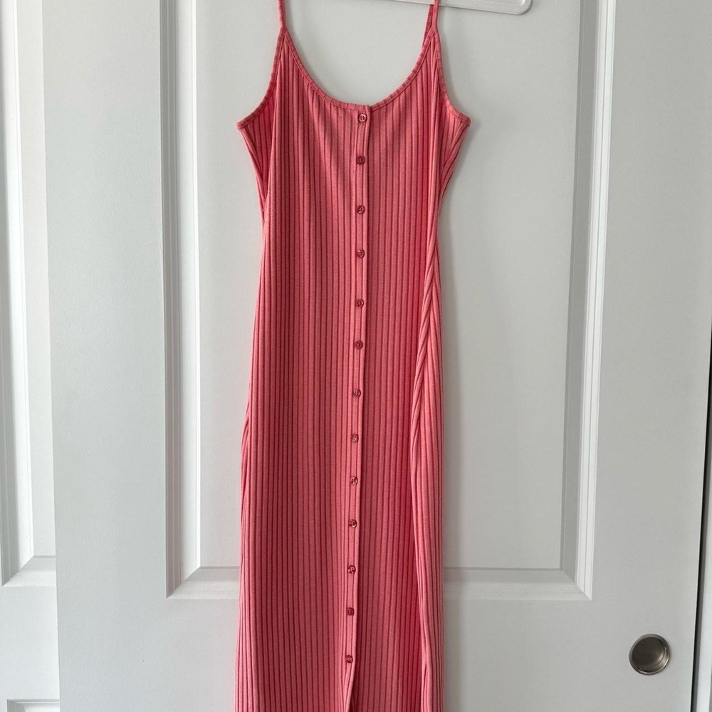Zara Pink Striped Maxi Dress